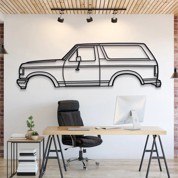 1987 Bronco 4th Gen Silhouette Wall Art