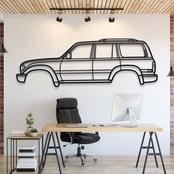 Toyota Land Cruiser 5th Gen (J80) 1990 Silhouette Wall Art