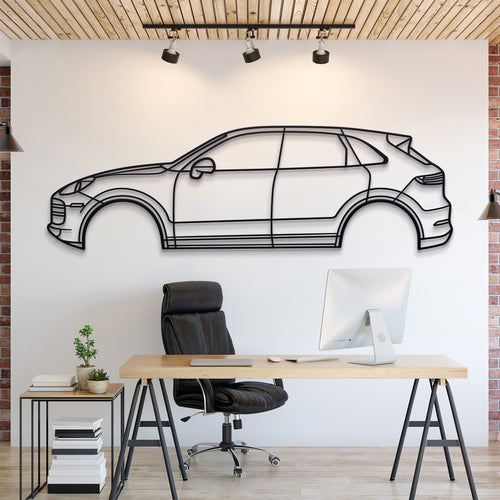 2019 Cayenne 3rd Gen Silhouette Wall Art