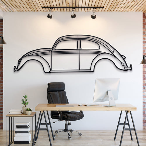 VOLKSWAGEN BEETLE 1963 SILHOUETTE WALL ART