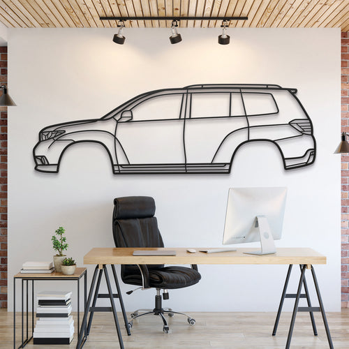 Toyota Highlander 2nd Gen (XU40) 2008 Silhouette Wall Art