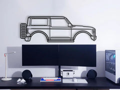 2021 Bronco 6th Gen Silhouette Wall Art