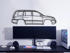 Toyota Highlander 1st Gen (XU20) 2001 Silhouette Wall Art