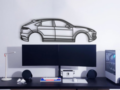 2020 Cayenne Coupe 3rd Gen Silhouette Wall Art