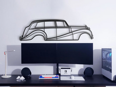 Rolls-Royce Silver Wraith 1946 Silhouette Wall Art