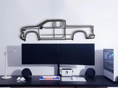 2020 Silverado 2500HD 4th Gen Silhouette Wall Art