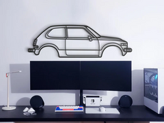 1974 Civic RS Silhouette Wall Art