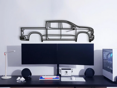 2019 Silverado 1500 4th Gen Silhouette Wall Art