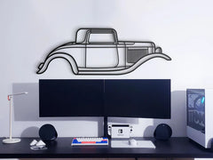 1932 De Luxe Five-Window Coupé Silhouette Wall Art