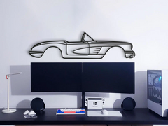 1960 Corvette Silhouette Wall Art