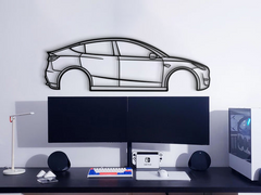 Tesla Model Y 2022 Silhouette Wall Art