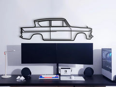 1959 Anglia 105E Silhouette Wall Art