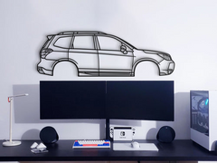 Subaru Forester 4th Gen 2014 Silhouette Wall Art