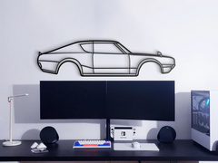 Nissan Skyline HT 2000GT-R 1973 Silhouette Wall Art