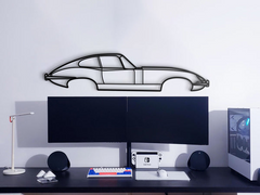 1961 E-Type Silhouette Wall Art