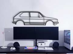 VOLKSWAGEN GOLF GTI 1976 SILHOUETTE WALL ART