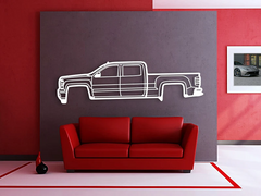 2014 Silverado 1500 3rd Gen Silhouette Wall Art