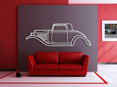 1932 De Luxe Five-Window Coupé Silhouette Wall Art