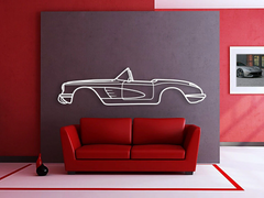 1960 Corvette Silhouette Wall Art