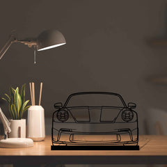 911 GT3 Touging model 992 Front Silhouette Art Stand